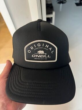 O'Neill Black Trucker Cap with White Patch